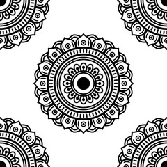 Mandala decorative ornament. Can be used for greeting card, phone case print, etc. Hand drawn background, vector isolated on white. EPS 10 
