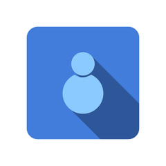 snowman flat icon with long shadow vector