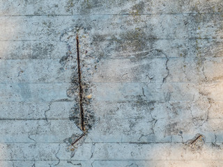 Schäden an einer Beton Wand