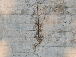 Schäden an einer Beton Wand