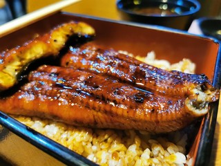 homemade traditional delicious Japanese eef grilled on rice for dinner in the restaurant 