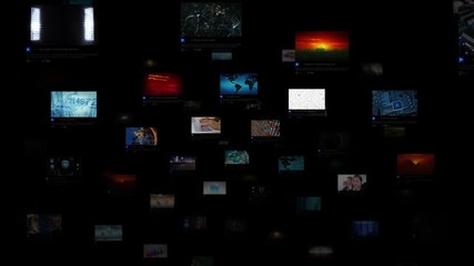 Video Wall Background. Sphere. Journey through video screens showing multiple themed videos. Loopable. All videos in this animation are available in my portfolio.   