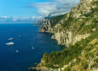 Overlook of the beautiful Amalfi Coast near Positano, Italy - 317338031