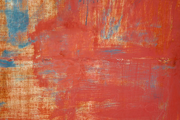 Obraz premium Texture of the old painted metal sheet. Abstract detailed metal wall background texture.