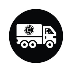 Delivery Car Icon, worldwide shipping, transportation