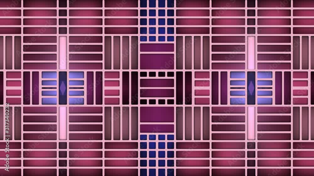 Poster abstract kaleidoscopic vj motion background. 3d render loop animation. 4k, uhd