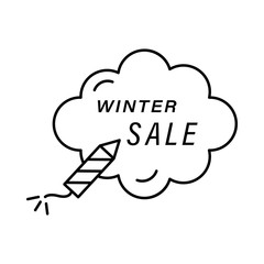 Bubble firework icon. Simple line, outline vector elements of winter sale icons for ui and ux, website or mobile application