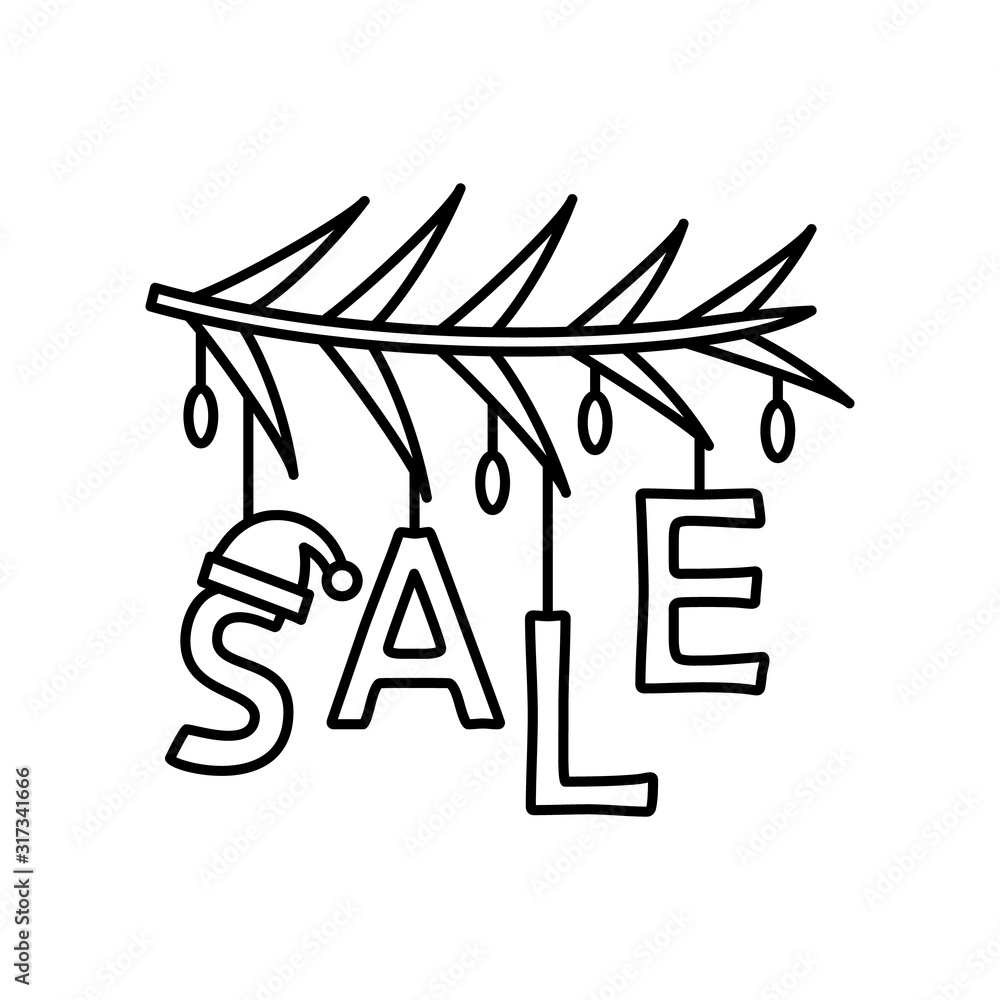 Poster pine tree lights icon. simple line, outline vector elements of winter sale icons for ui and ux, webs