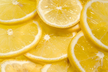 slices of yellow lemon background