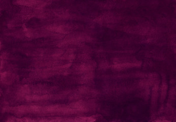 Watercolor dark purple color background texture, hand painted. Old watercolour deep violet backdrop. Dirty liquid overlay.