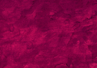 Obraz premium Watercolor deep pink background painting, vintage elegant texture. Old watercolour dark crimson backdrop. Stains on paper.
