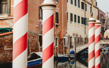 Typical Venetian urban landscape. Venice Italy.