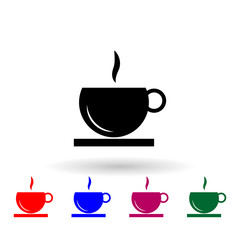 Tee cup multi color icon. Simple glyph, flat vector of winter icons for ui and ux, website or mobile application