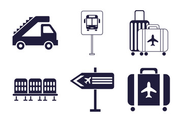 bundle of airport set icons