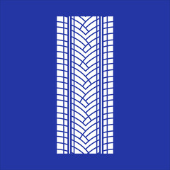 Track tread RGB white icon