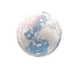 planet earth in sand desert design 3d-illustration. elements of this image furnished by NASA