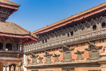 Fototapeta na wymiar 55 Windows Palace at the Durbar Square of Bhaktapur, Nepal