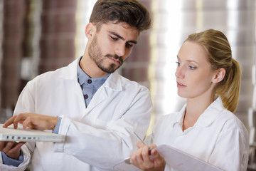 team of biologists working in labs