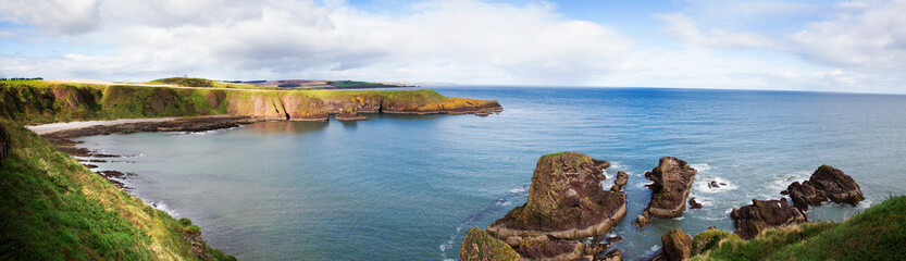 cliffs and rocky coast of Scotland