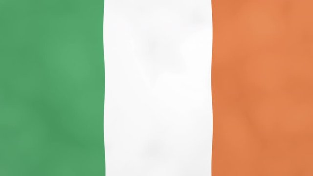 Irish Flag of Ireland isolated alpha channel and luma matte