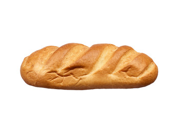 oblong baked loaf of bread made from white wheat flour