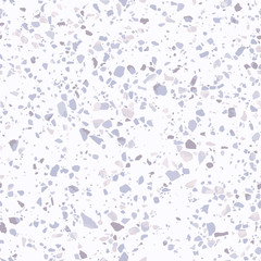 Marble terrazzo flooring seamless pattern. Modern realistic vector floor texture