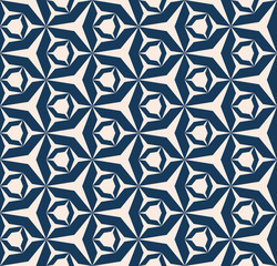 Vector geometric seamless pattern. Dark blue and beige texture with grid, net