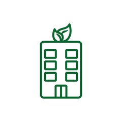 Isolated building with leaves vector design