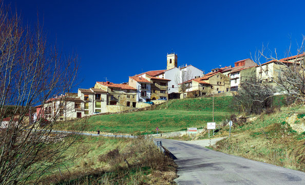Paisaje rural de montaña en Valdelinares, Teruel