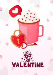Saint Valentine's Day background with text.