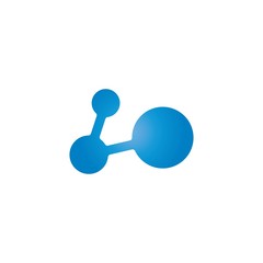 blue molecule logo vector icon illustration