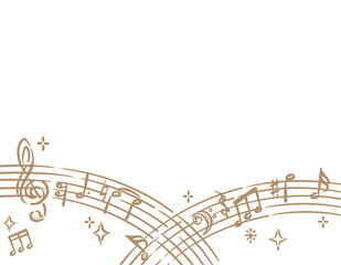 ピアノ 音符の素材イラスト 手書き風 Acoustic Wall Mural Acoust 夏妃 吉野