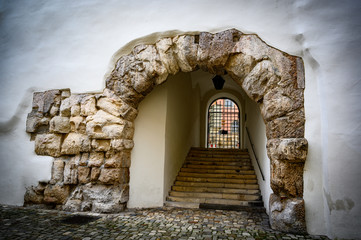 Regensburg, germany, porta praetoria arched gate
