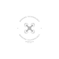 Fototapeta premium Flying drone. Logo template