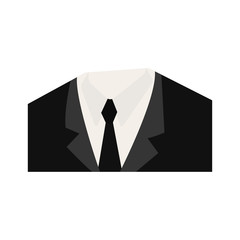 Fashionable suit. Official suit. Icon suit. White background. Vector illustration. EPS 10.