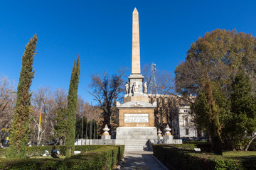 Monument to Fallen Heroes in City of Madrid