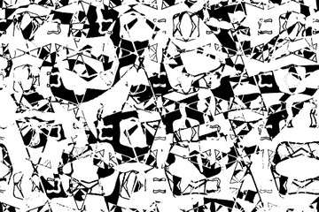 Abstract black and white background. Grunge texture. Monochrome vector pattern