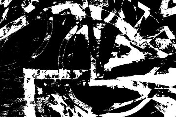 Fototapeta premium Abstract black and white background. Grunge texture. Monochrome vector pattern