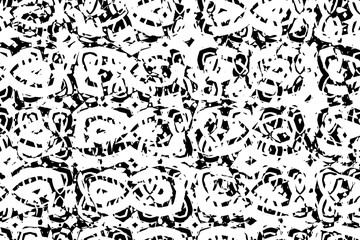Abstract black and white background. Grunge texture. Monochrome vector pattern