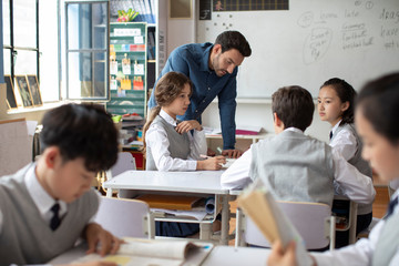 Students learning in classroom
