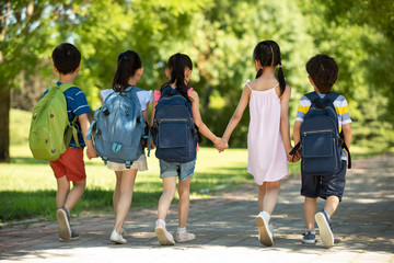 Children going to school