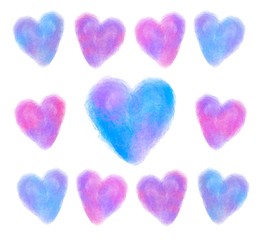 pattern blue violet purple heart background Valentine card