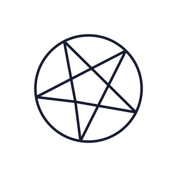 Isolated satanism symbol vector design