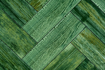 Parking floor tiles or porcelain ceramic tile imitating wood texture for floor surface, green floor...