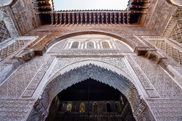 Al-Attarine Madrasa in Fes, Morocco: Old, traditional koran school