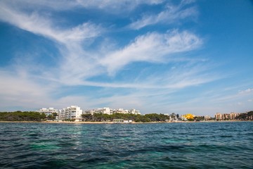 Panoramic view of Rivabella, a beautiful touristic place near Gallipoli, Salento, italy