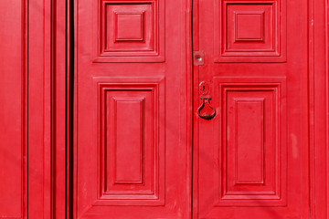 Old Wood texture with red paint 