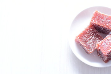  Snack, traditional guava candy from Colombia