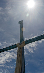 cross on top of the mountain