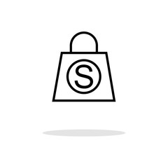 simple shopping bag design icons  for your web site design, logo, app, UI, vector illustration